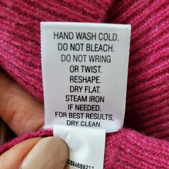 Apt 9 Cashmere Sweater Ruched V-Neck Cranberry Color Size L - Picture 8 of 15